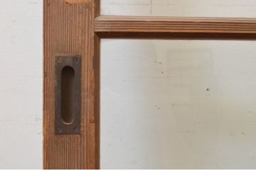 アンティーク建具　ノスタルジックな雰囲気を醸し出すガラス戸1枚(引き戸)(R-068739)