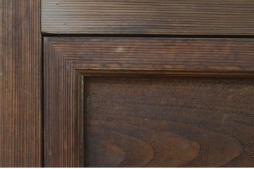アンティーク建具　ノスタルジックな雰囲気を醸し出すガラス戸1枚(引き戸)(R-068739)