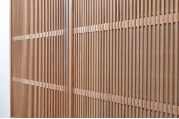 アンティーク建具　腰板欅(ケヤキ)材　どこか懐かしい雰囲気の裏障子付き格子戸2枚セット(引き戸、障子戸、ガラス帯戸)(R-068740)