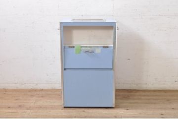 和製アンティーク　レトロなデザインがおしゃれなデンタルキャビネット(サイドキャビネット、サイドテーブル、ケビント、収納棚、戸棚、引き出し)(R-068743)