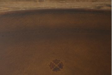 中古　美品　THEODORE ALEXANDER(セオドア・アレキサンダー)　引き出し付き　なめらかな曲線の猫脚が優美な拡張天板付きセンターテーブル(エクステンションテーブル、ローテーブル、リビングテーブル、センターテーブル)(定価約65万円)(R-068752)
