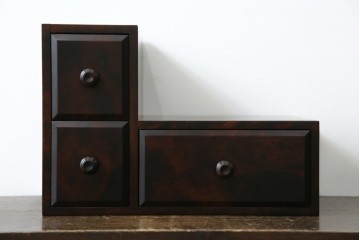 中古　北海道民芸家具　アレンジ次第で様々な使い方ができる卓上収納　(R-068770)