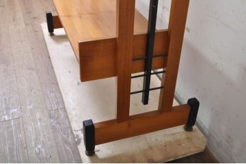 イタリアビンテージ　ルームディバイダーにも使える洗練されたモダンデザインのオープンシェルフ(飾り棚、オープンラック、本棚、ブックシェルフ、ヴィンテージ)(R-068773)