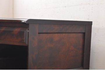 中古　美品　北海道民芸家具　こだわりのお部屋づくりにおすすめなコーナーデスク(ワークデスク、机、在宅ワーク、在宅用)(R-068777)