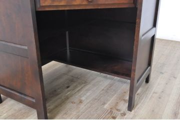 中古　美品　北海道民芸家具　こだわりのお部屋づくりにおすすめなコーナーデスク(ワークデスク、机、在宅ワーク、在宅用)(R-068777)