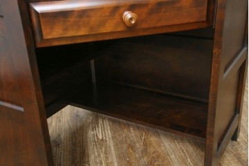 中古　美品　北海道民芸家具　こだわりのお部屋づくりにおすすめなコーナーデスク　(R-068777)