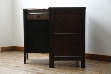 中古　美品　北海道民芸家具　こだわりのお部屋づくりにおすすめなコーナーデスク　(R-068777)