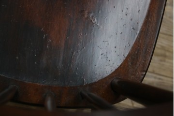 和製ビンテージ　松本民芸家具　#55型　レトロで温かみ漂うスピンドルチェア2脚セット　(R-068797)