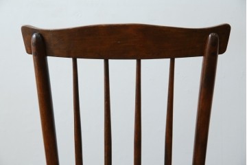 和製ビンテージ　松本民芸家具　#55型　レトロで温かみ漂うスピンドルチェア2脚セット　(R-068797)
