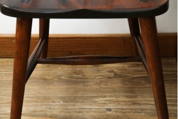 和製ビンテージ　松本民芸家具　#55型　レトロで温かみ漂うスピンドルチェア2脚セット　(R-068797)