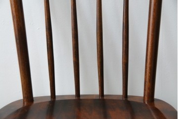 和製ビンテージ　松本民芸家具　#55型　レトロで温かみ漂うスピンドルチェア2脚セット　(R-068797)