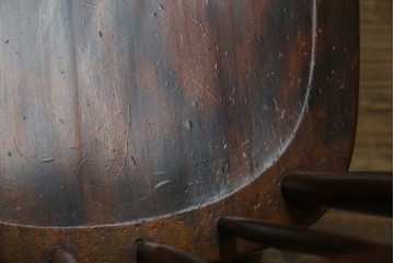 和製ビンテージ　松本民芸家具　#55型　レトロで温かみ漂うスピンドルチェア2脚セット　(R-068797)