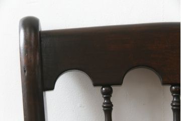 中古　松本民芸家具　#49型A　背もたれの美しいデザインが印象的なワイコムチェア(板座チェア、ダイニングチェア、椅子、イス)(定価約11万円)(R-068799)