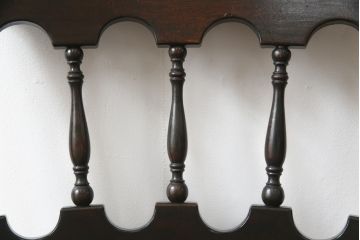 中古　松本民芸家具　#49型A　背もたれの美しいデザインが印象的なワイコムチェア(板座チェア、ダイニングチェア、椅子、イス)(定価約11万円)(R-068799)