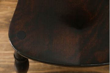 中古　松本民芸家具　#49型A　背もたれの美しいデザインが印象的なワイコムチェア(板座チェア、ダイニングチェア、椅子、イス)(定価約11万円)(R-068799)