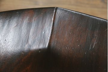 中古　松本民芸家具　#49型A　背もたれの美しいデザインが印象的なワイコムチェア(板座チェア、ダイニングチェア、椅子、イス)(定価約11万円)(R-068799)