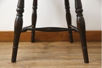 中古　松本民芸家具　#49型A　背もたれの美しいデザインが印象的なワイコムチェア(板座チェア、ダイニングチェア、椅子、イス)(定価約11万円)(R-068799)