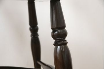 中古　松本民芸家具　#49型A　背もたれの美しいデザインが印象的なワイコムチェア(板座チェア、ダイニングチェア、椅子、イス)(定価約11万円)(R-068799)