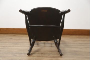 中古　松本民芸家具　#49型A　背もたれの美しいデザインが印象的なワイコムチェア(板座チェア、ダイニングチェア、椅子、イス)(定価約11万円)(R-068799)