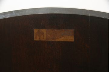 中古　松本民芸家具　#49型A　背もたれの美しいデザインが印象的なワイコムチェア(板座チェア、ダイニングチェア、椅子、イス)(定価約11万円)(R-068799)