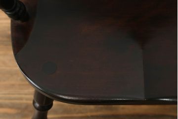 中古　松本民芸家具　#91型　落ち着きのある大人カフェ風インテリアが叶うキャプテンチェア(アームチェア、板座チェア、椅子、ダイニングチェア、イス)(定価約13万円)(R-068800)