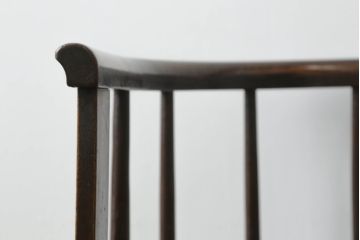 和製アンティーク　ブナ材　落ち着いた色合いと曲げ木のデザインが美しいチェア(アームチェア、ダイニングチェア、椅子、イス)(R-068801)