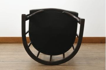 和製アンティーク　ブナ材　落ち着いた色合いと曲げ木のデザインが美しいチェア(アームチェア、ダイニングチェア、椅子、イス)(R-068801)