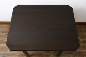 和製アンティーク　昭和中期　YAMAHA(ヤマハ、山葉、日本楽器)　レトロモダンな折りたたみ式のサイドテーブル(折り畳み机、カフェテーブル、コーヒーテーブル、ナイトテーブル)(R-068802)