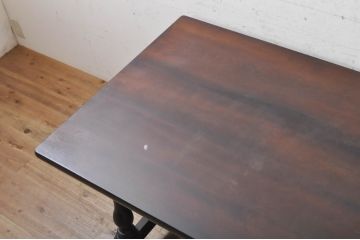 中古　松本民芸家具　LT型食卓　洗練されたモダンな佇まいが魅力のダイニングテーブル(6人掛け、6P、4人掛け、4P、食卓)(定価約61万円)(R-068803)