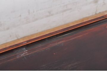 和製アンティーク　溜塗り　凝ったデザインと彫刻が素敵な漆塗りの座卓(ローテーブル、センターテーブル、リビングテーブル)(R-068805)