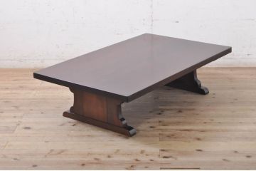 中古　美品　松本民芸家具　洗練された佇まいが魅力的な座卓(ローテーブル、センターテーブル)(R-068806)