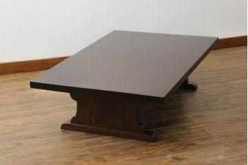 中古　美品　松本民芸家具　洗練された佇まいが魅力的な座卓(ローテーブル、センターテーブル)(R-068807)