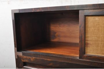 和製ビンテージ　松本民芸家具　高山デザイン　クズ布張りが素敵な和タンス(衣装箪笥、洋服タンス、収納たんす、チェスト、引き出し、ヴィンテージ)(R-068809)
