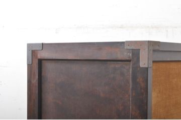 和製ビンテージ　松本民芸家具　高山デザイン　クズ布張りが素敵な和タンス(衣装箪笥、洋服タンス、収納たんす、チェスト、引き出し、ヴィンテージ)(R-068809)