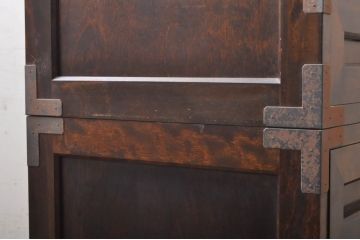 和製ビンテージ　松本民芸家具　高山デザイン　クズ布張りが素敵な和タンス(衣装箪笥、洋服タンス、収納たんす、チェスト、引き出し、ヴィンテージ)(R-068809)