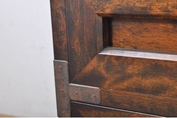 和製ビンテージ　松本民芸家具　高山デザイン　クズ布張りが素敵な和タンス(衣装箪笥、洋服タンス、収納たんす、チェスト、引き出し、ヴィンテージ)(R-068809)