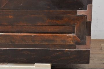 和製ビンテージ　松本民芸家具　高山デザイン　クズ布張りが素敵なワードローブ(衣装箪笥、洋服タンス、収納たんす、引き出し、ヴィンテージ)(R-068810)