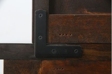 中古　松本民芸家具　品の良さを感じさせるシックな佇まいのA型食器棚(キャビネット、収納棚、戸棚)(定価約55万円)(R-068812)