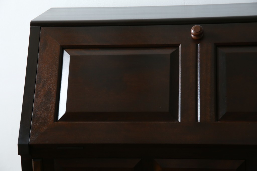 中古　松本民芸家具　T型　シックで上品な佇まいが魅力のライティングビューロー　定価約37万円　(R-068813)