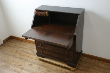 中古　松本民芸家具　T型　シックで上品な佇まいが魅力のライティングビューロー　定価約37万円　(R-068813)