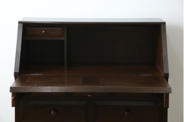 中古　松本民芸家具　T型　シックで上品な佇まいが魅力のライティングビューロー　定価約37万円　(R-068813)