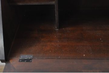 中古　松本民芸家具　T型　シックで上品な佇まいが魅力のライティングビューロー(定価約37万円)(ワークデスク、簿記机、在宅用、在宅ワーク用、収納棚、戸棚)(R-068813)
