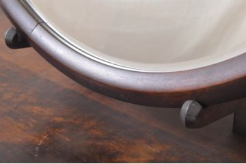 中古　松本民芸家具　丸型一面鏡　西洋アンティークのようなデザインが魅力的なドレッサー(鏡台、ミラー、化粧台)(R-068814)