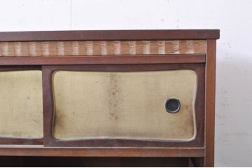 和製アンティーク　工芸家具　趣のある和の空間を演出する上品な造りの茶棚(茶箪笥、収納棚)(R-068816)