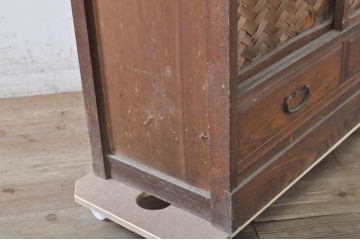 和製アンティーク　工芸家具　趣のある和の空間を演出する上品な造りの茶棚(茶箪笥、収納棚)(R-068816)