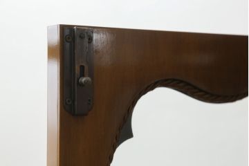 中古　イタリア家具　上品な佇まいが目を引く象嵌入りキャビネット(キュリオケース、ガラスケース、飾り棚、収納棚、戸棚)(R-068818)