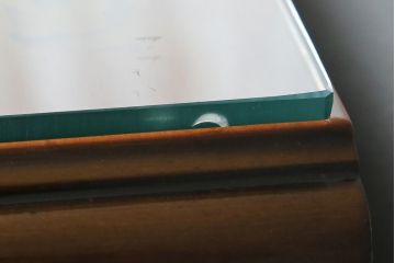 中古　イタリア家具　上品な佇まいが目を引く象嵌入りキャビネット(キュリオケース、ガラスケース、飾り棚、収納棚、戸棚)(R-068819)