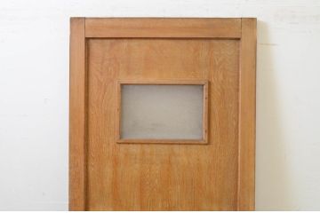 アンティーク建具　レトロな佇まいが魅力的なガラス窓付きドア1枚(木製扉、玄関ドア)(R-068836)