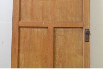 アンティーク建具　レトロな佇まいが魅力的なガラス窓付きドア1枚(木製扉、玄関ドア)(R-068836)