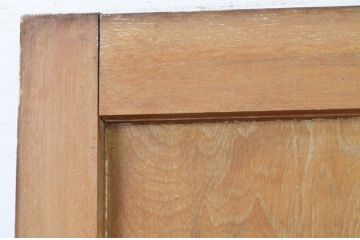 アンティーク建具　レトロな佇まいが魅力的なガラス窓付きドア1枚(木製扉、玄関ドア)(R-068836)